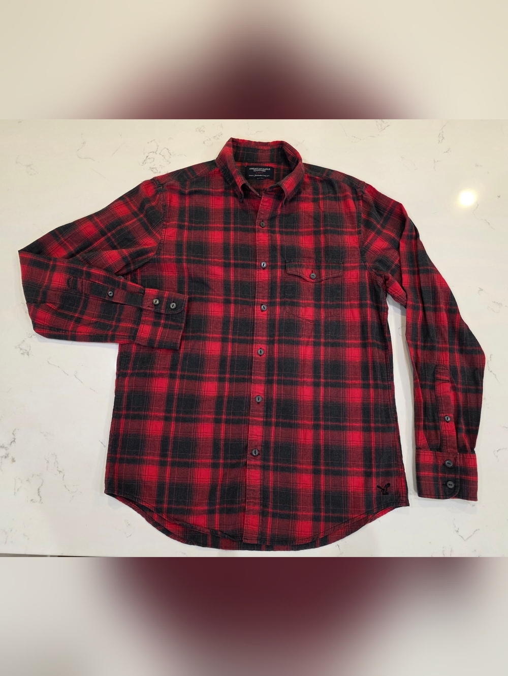 American Eagle Outfitters Men's Flannel Long Sleeve Shirt Size S -Item 132